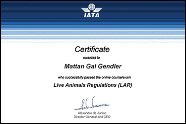 LAR Certificate
